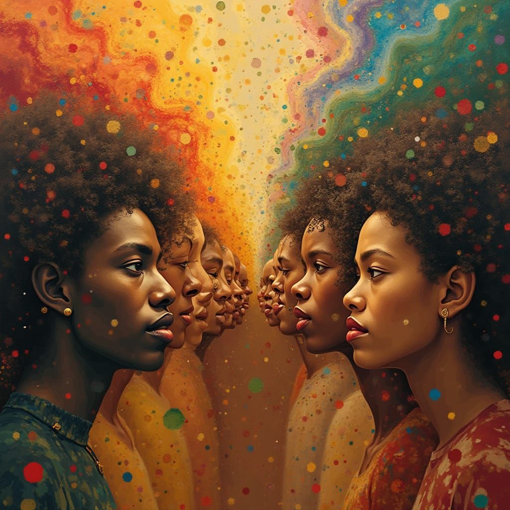 Diverse Faces Merge into a Radiant Mosaic