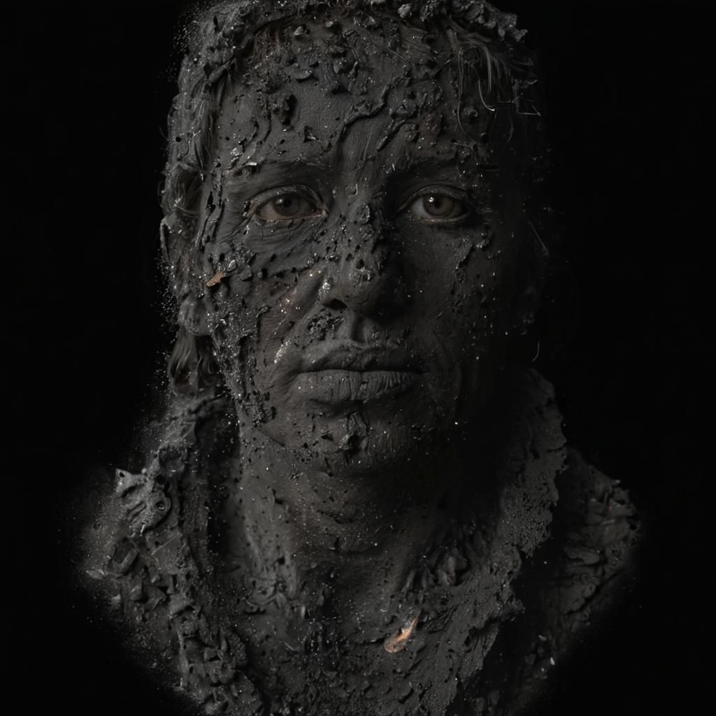 Ash Person Portrait in 16k Resolution