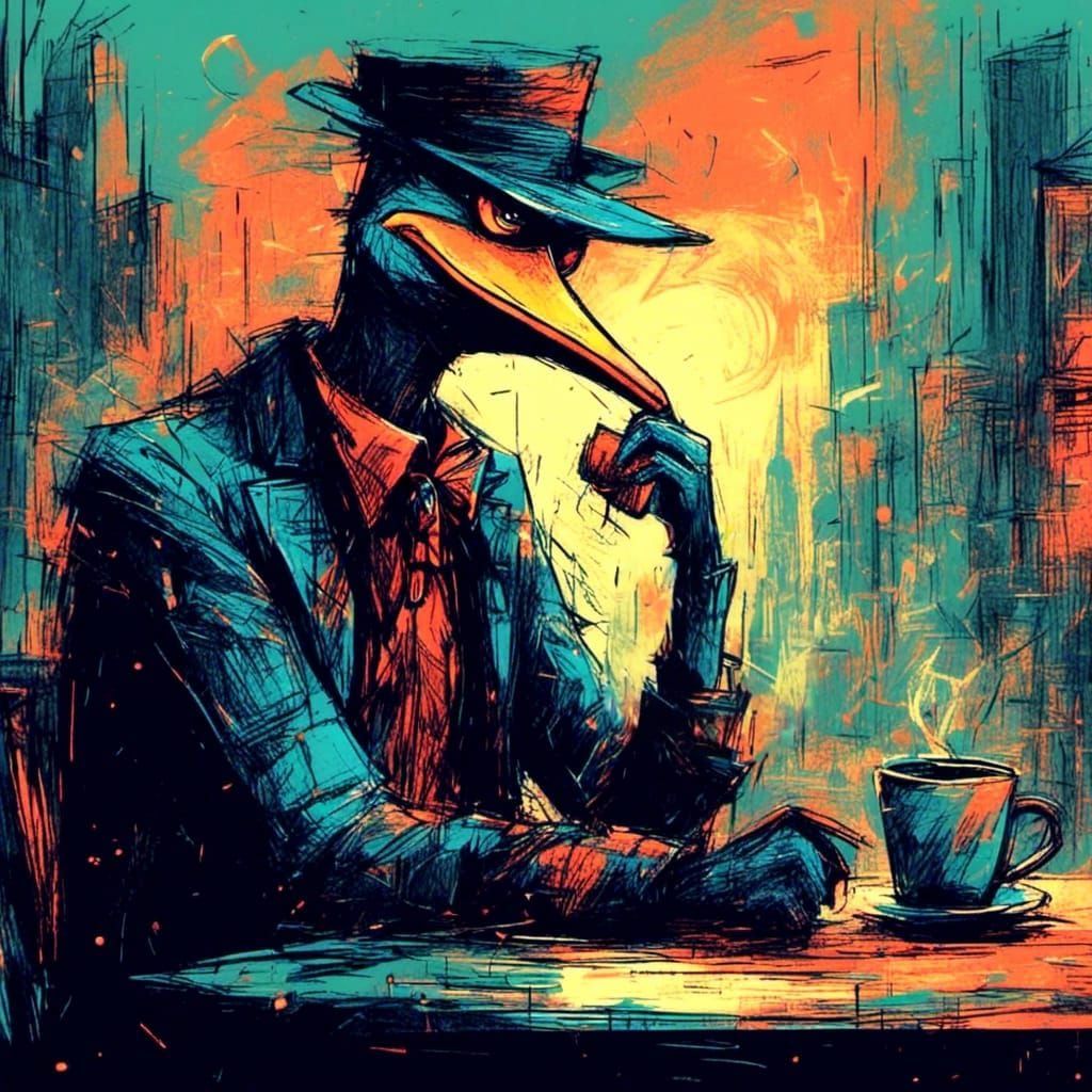 Duck Arm Close-Up in Cartoon Style