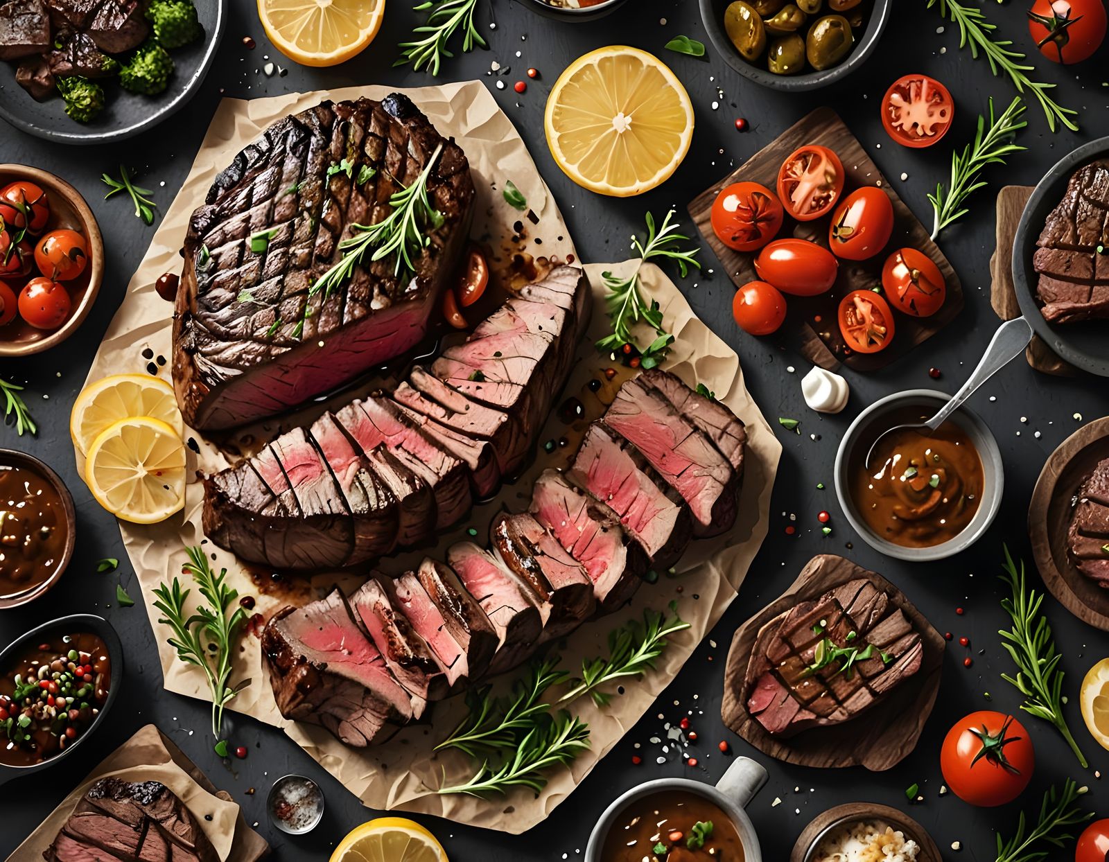 Delicious Well-Done Steak with Fresh Vegetables