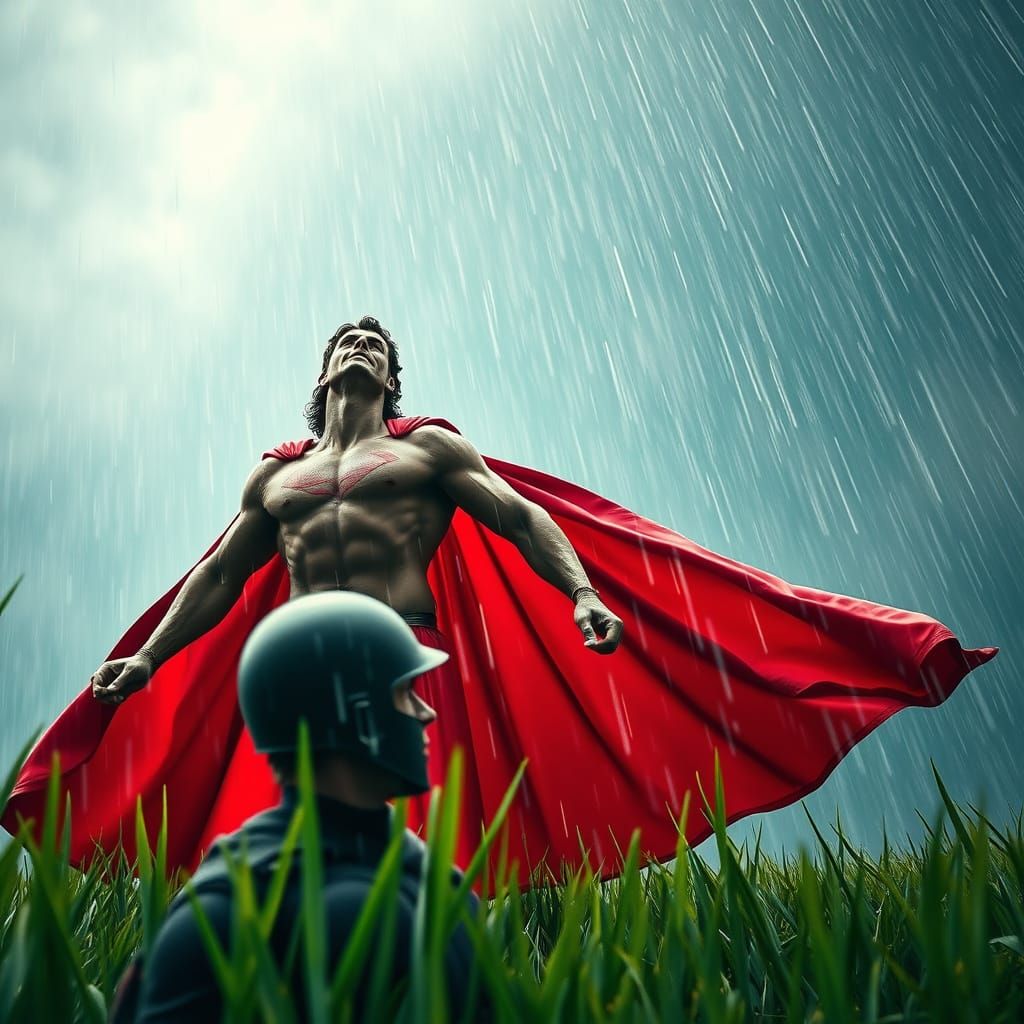 Superman-Hercules in Rain, Soldier Awestruck