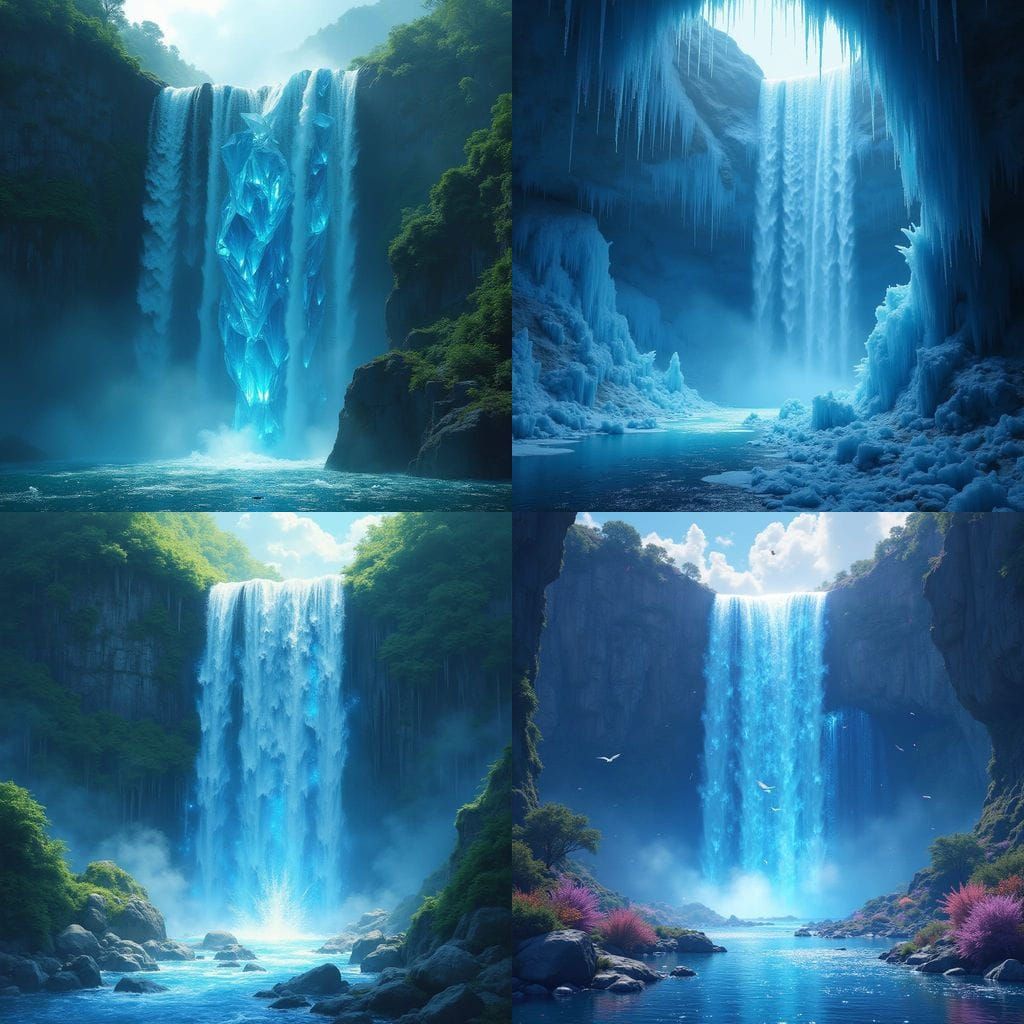 Dazzling Blue Diamond Waterfall