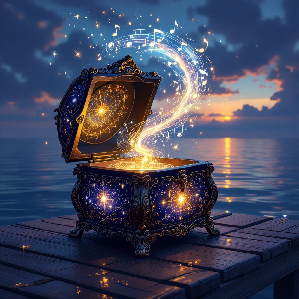 Obsidian Music Box Opens Gateway to Another Realm