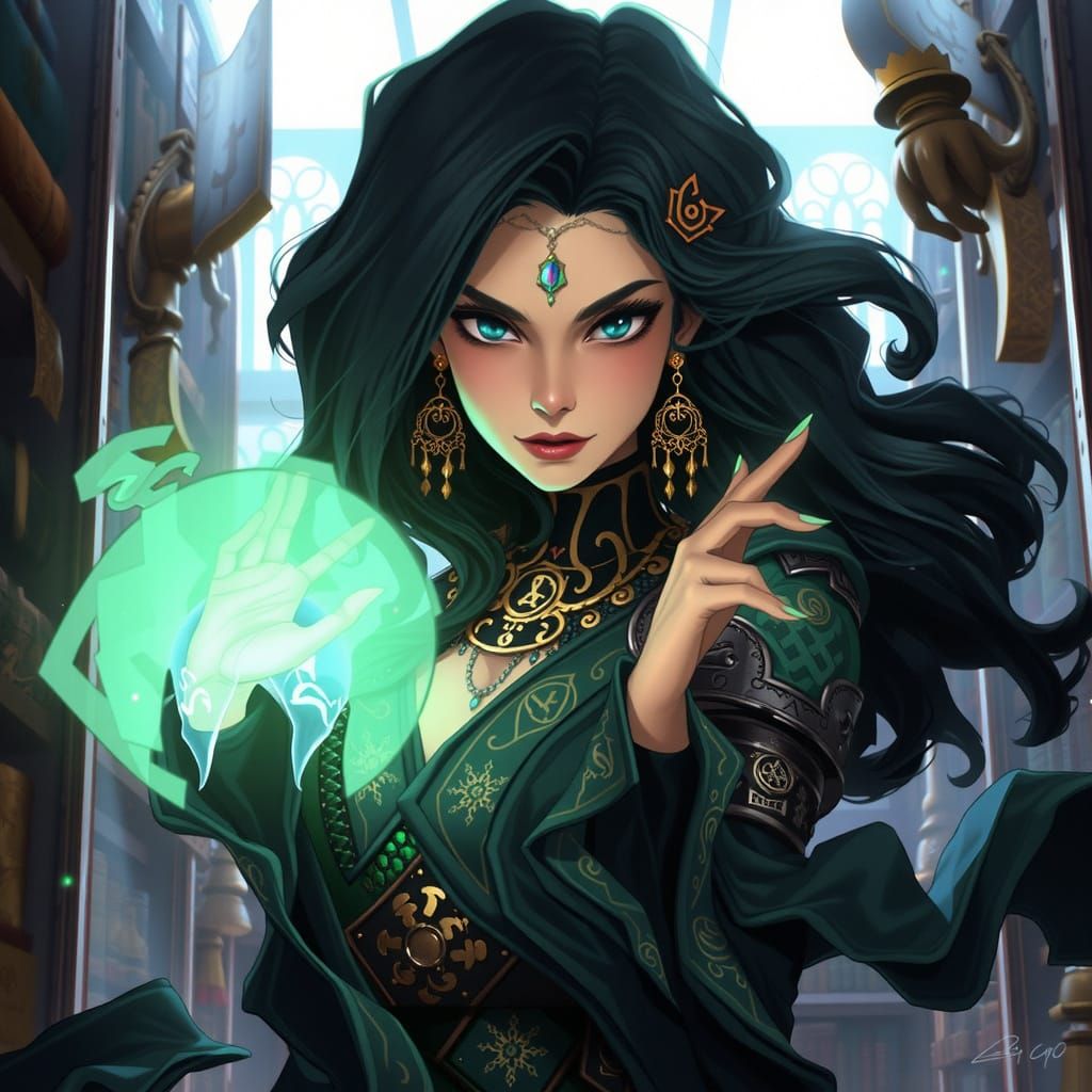 Ethereal Archmage in Mystical Realm, Inspired by Daniel R Ho...