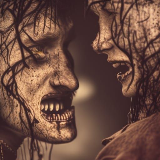 Hyperrealistic Vampires Energetically Turning to Ash