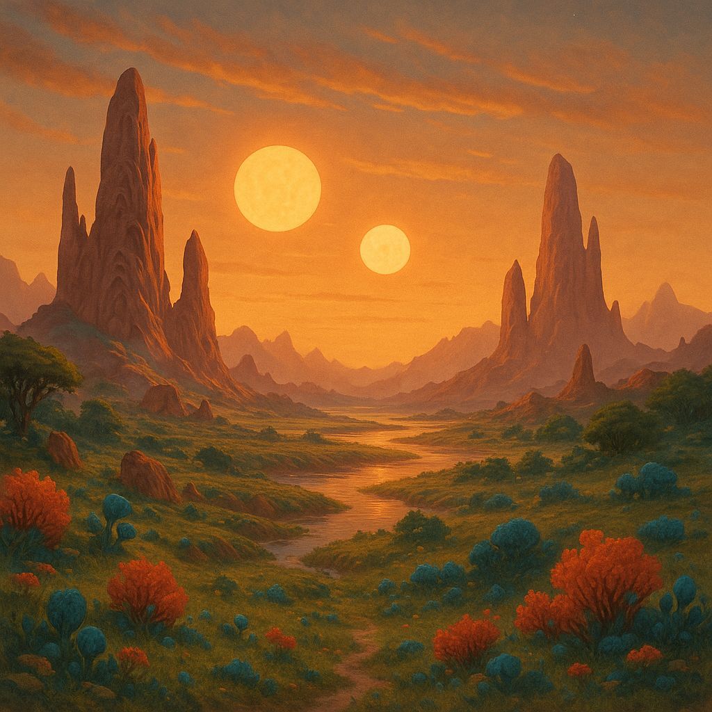 Beneath Twin Suns, an Exotic Alien World Blooms