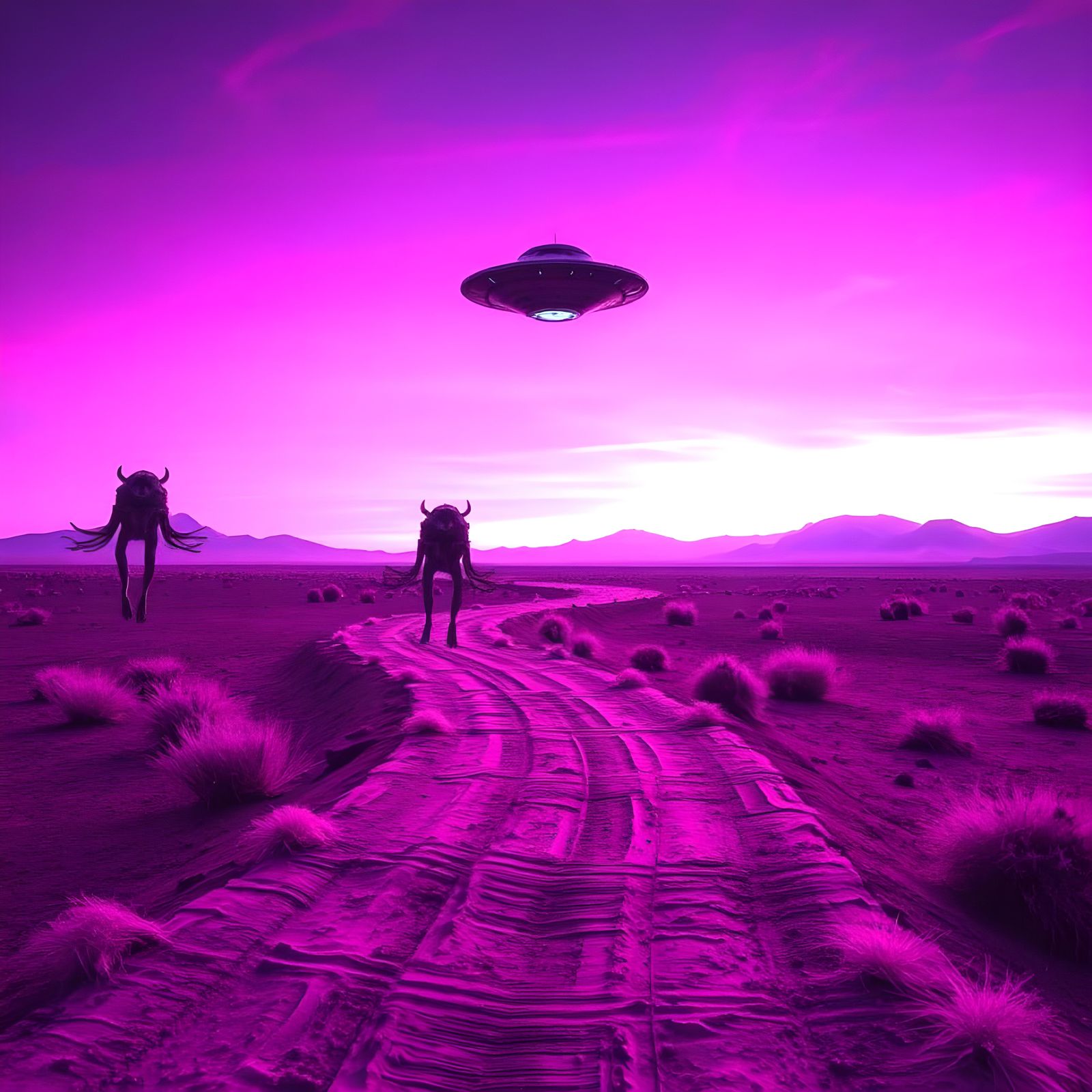 Strange Creatures on an Alien World in Infrared Light