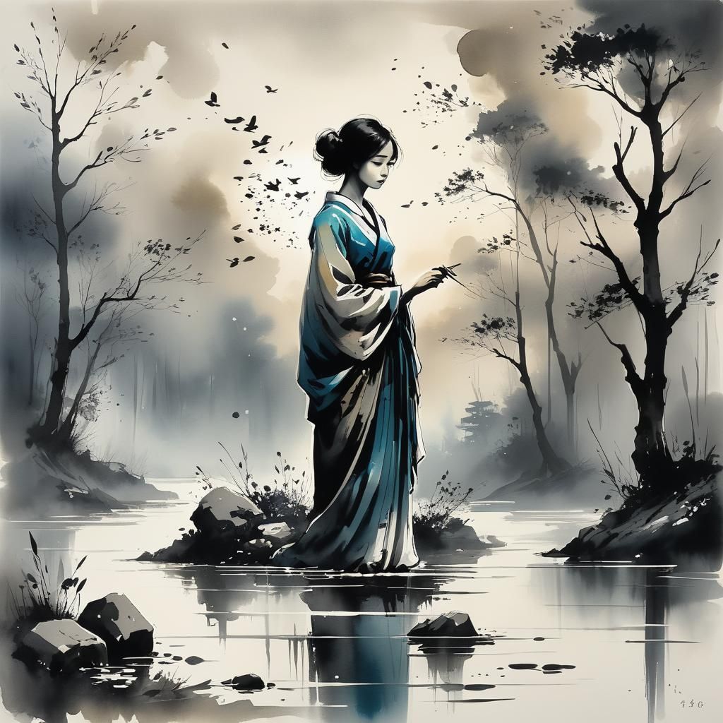 Depressing Glimmering Hope in European Ink Painting