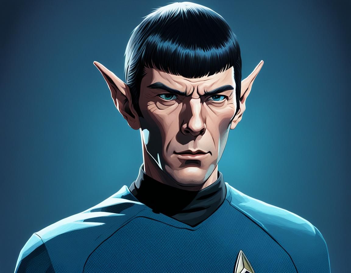 Eldritch Acrylic Portrait: Zachary Renfro as Spock