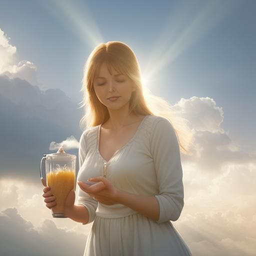 a woman plugging in a blender