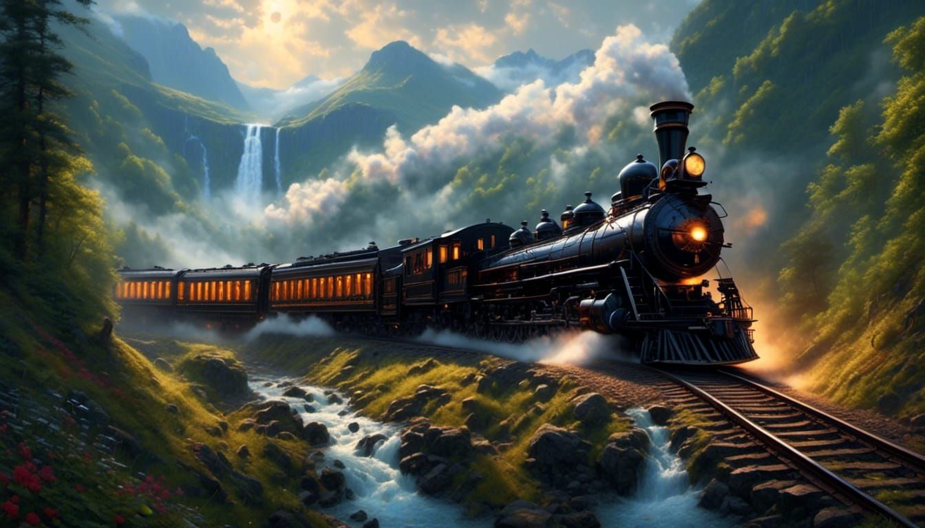 Ghost Train on Misty Tracks: Eerie Horror