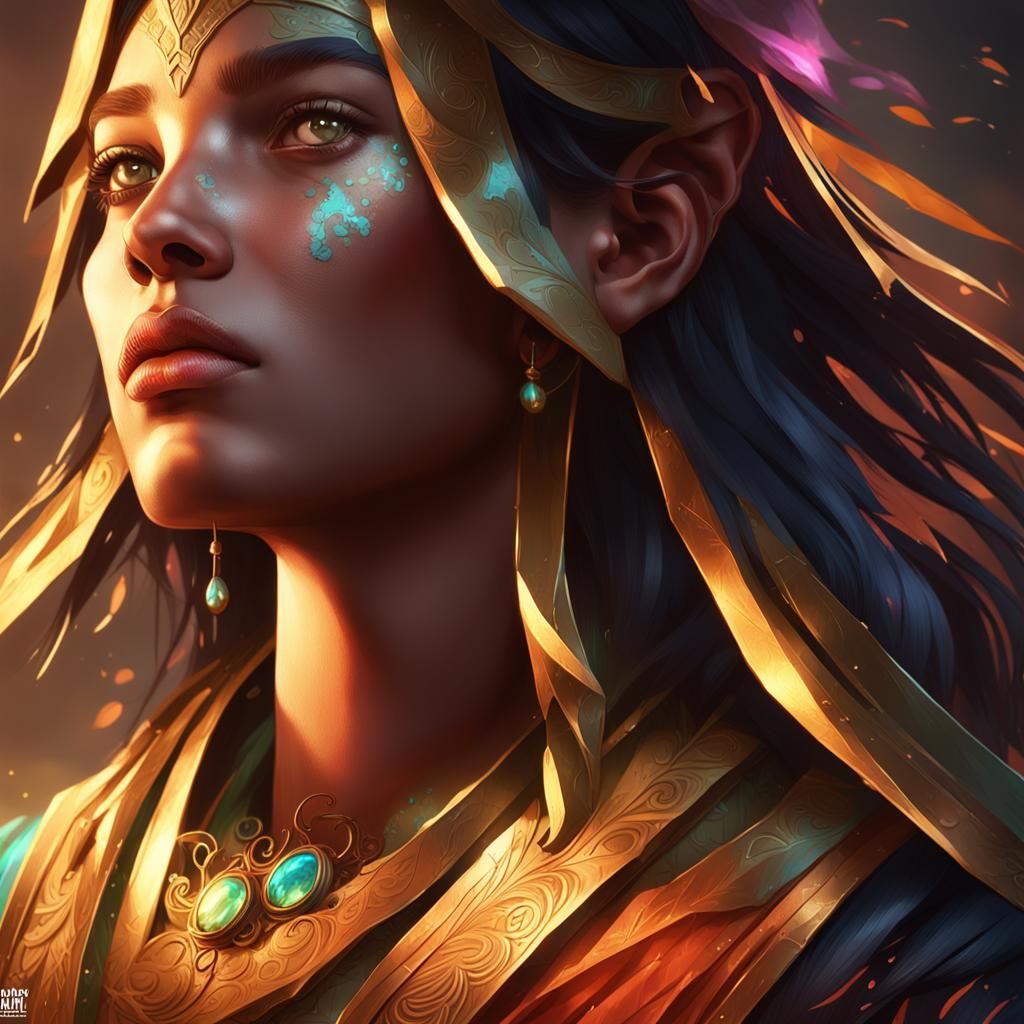 Hyperdetailed Portrait in Dynamic Lighting, Trending Art