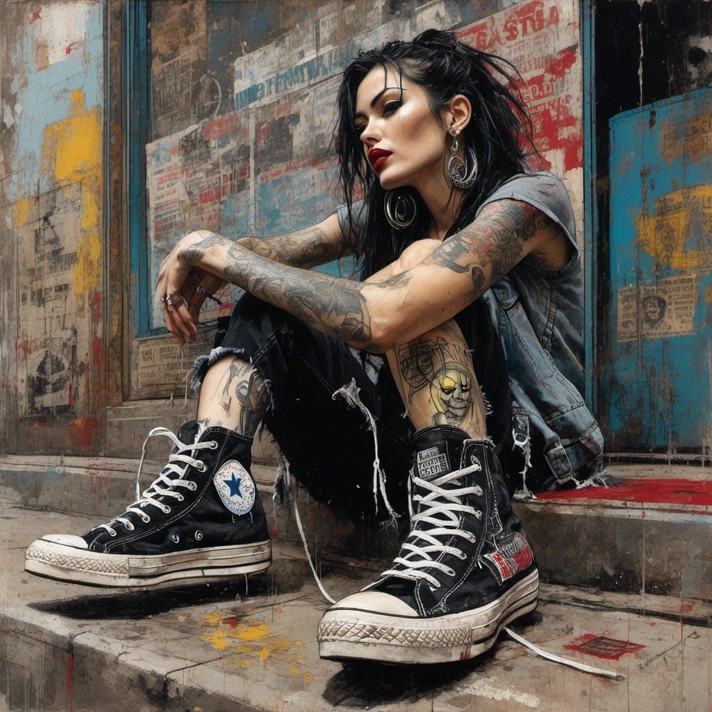 Grunge-Punk Ad: Nirvana Chuck Taylor High-Tops