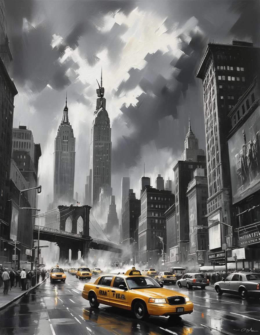 Timeless NYC Scenery in Classic James Gurney Oil Painting St...
