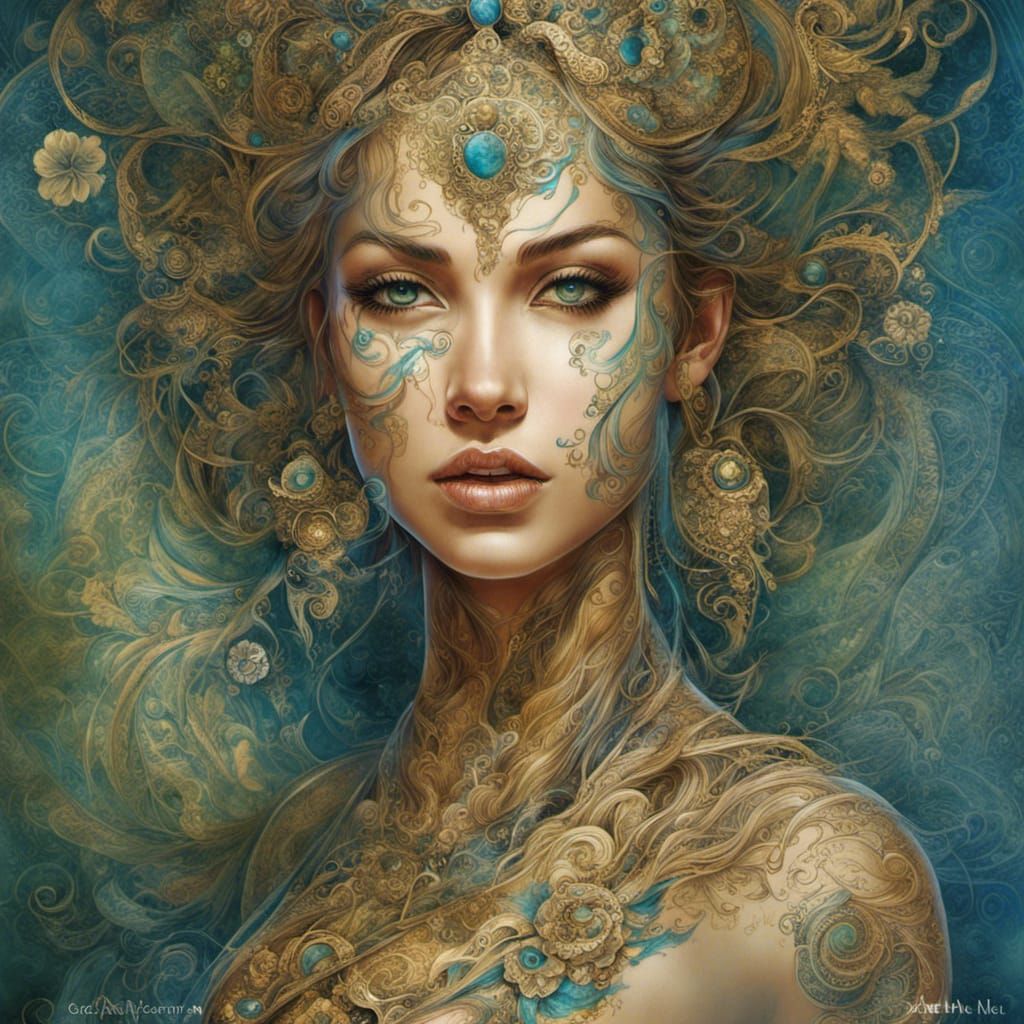 Indian Belly Dancer with Mehndi Tattoos