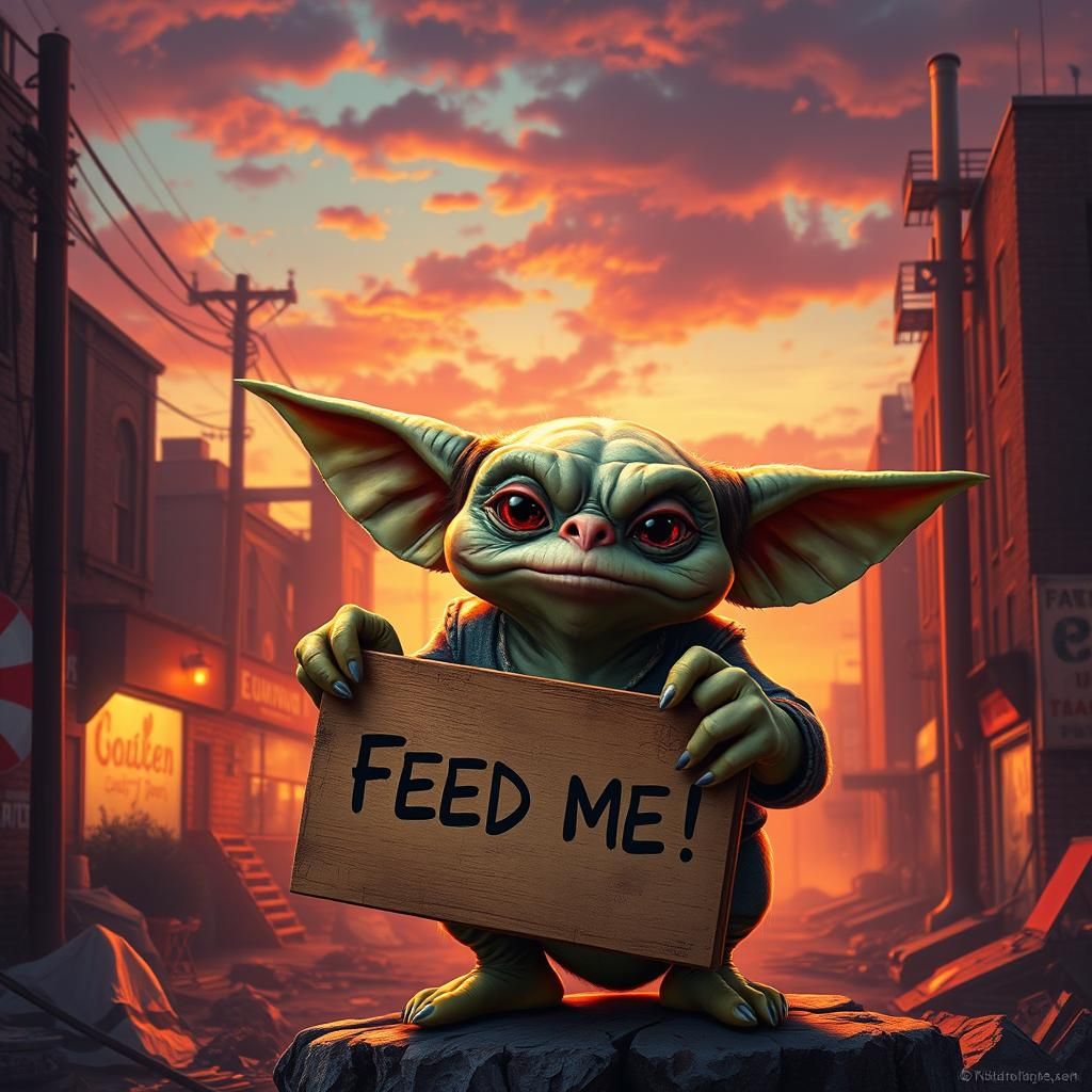 Dark Fantasy Gremlin in Bronx Wasteland