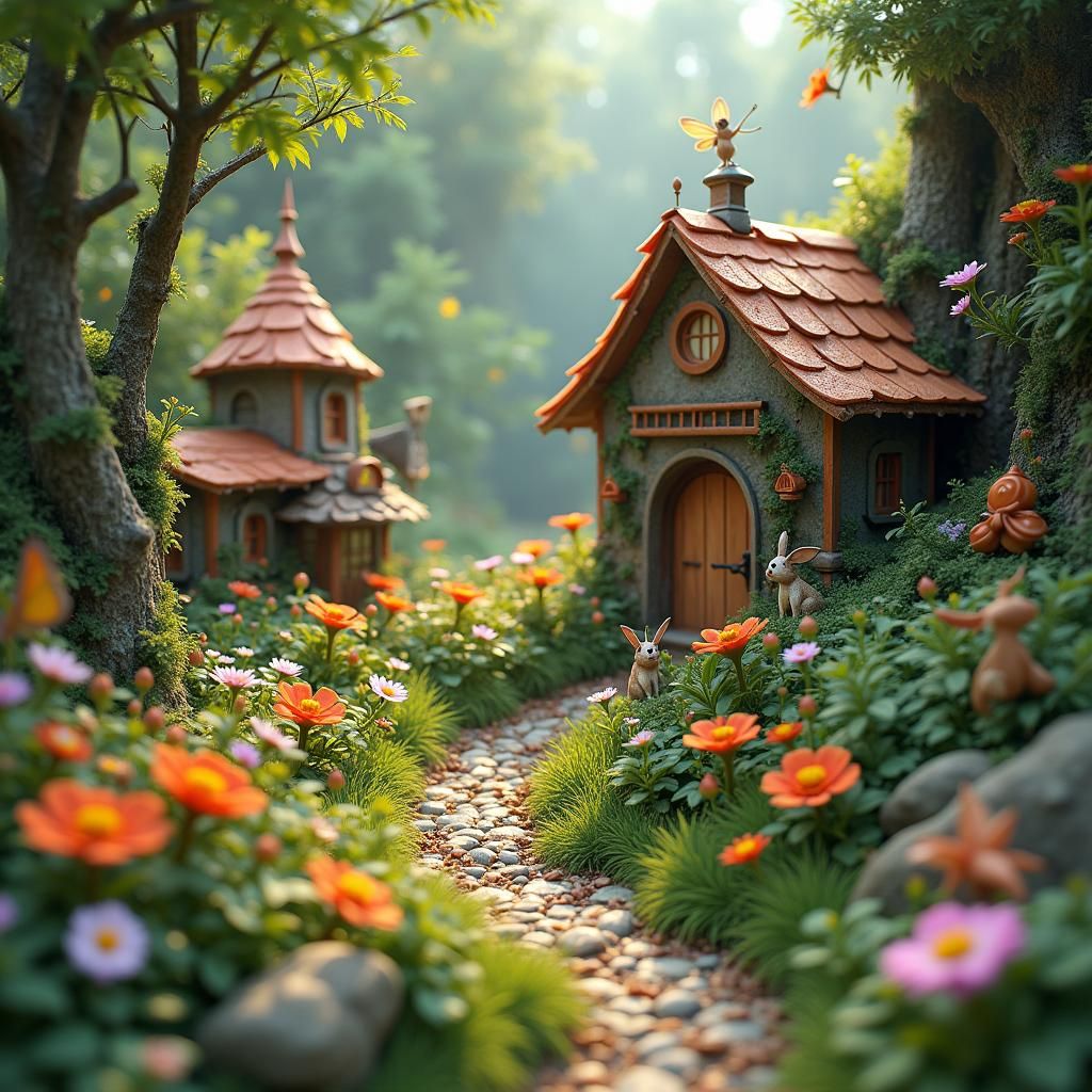 Enchanting Hidden Fairy Land with Miniature Animals
