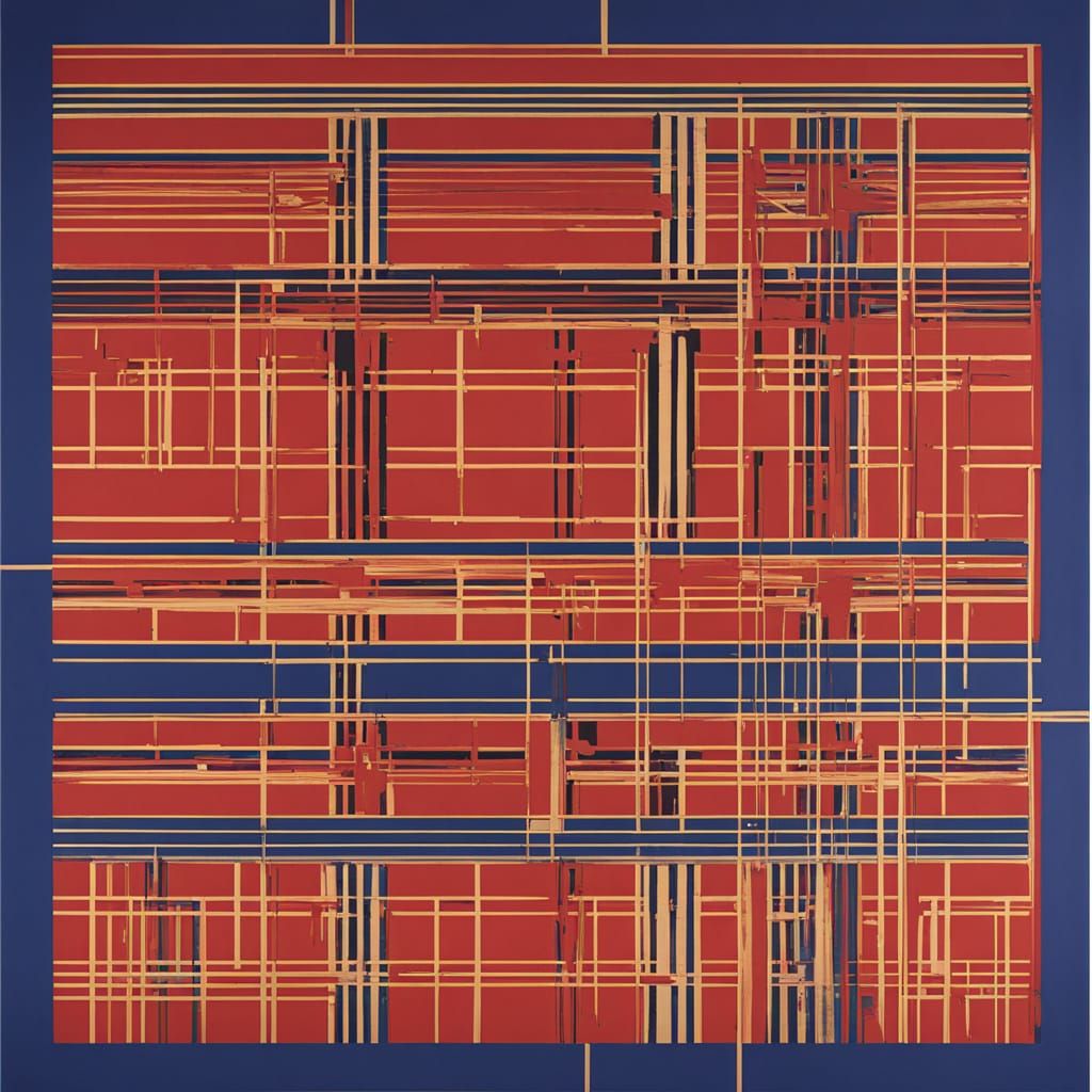 Elon Musk in Sinister Gaudy Red and Blue Striped Suit