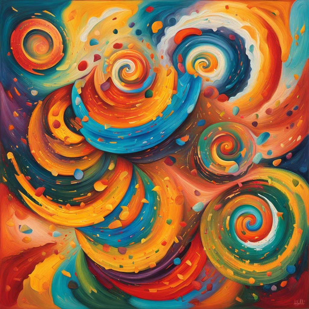 Surreal Abstract Art: Childhood Memories in Vibrant Colors