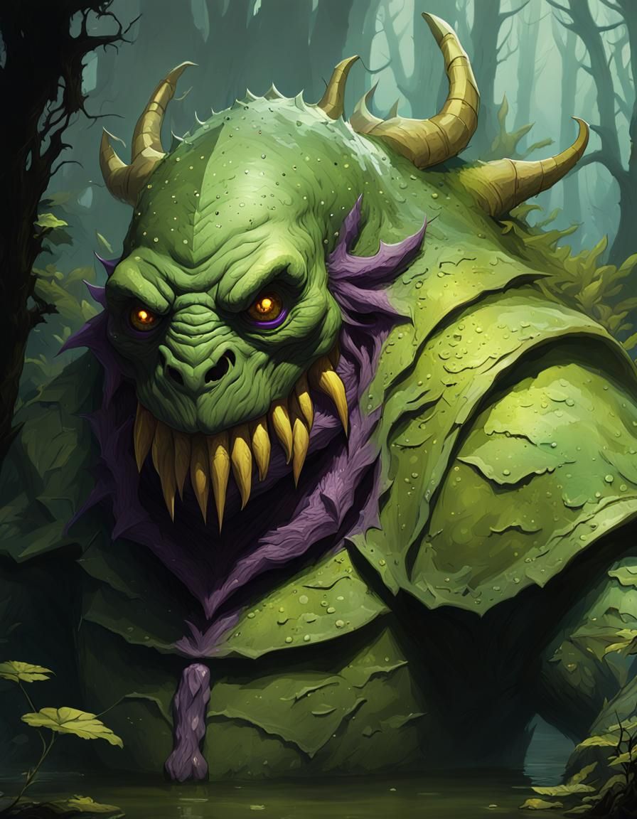 Beetle Monster with Natural Armor in Dark Fantasy Style