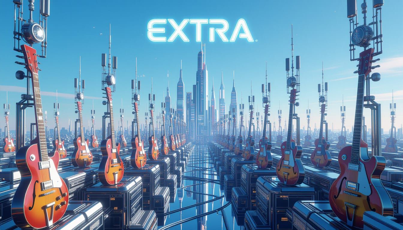 Surreal Floating City of Instruments and Antennas