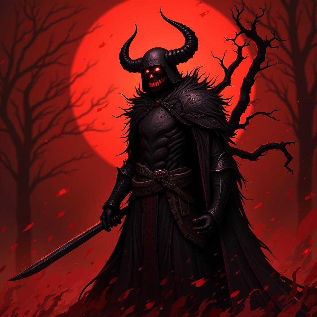 Grimdark Scene in Fire Red