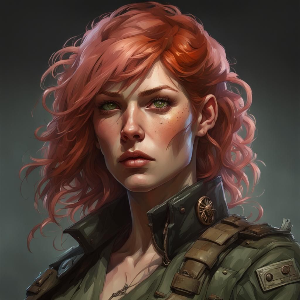 Redhead Gargoyle Transformation: Hyperdetailed Concept Art