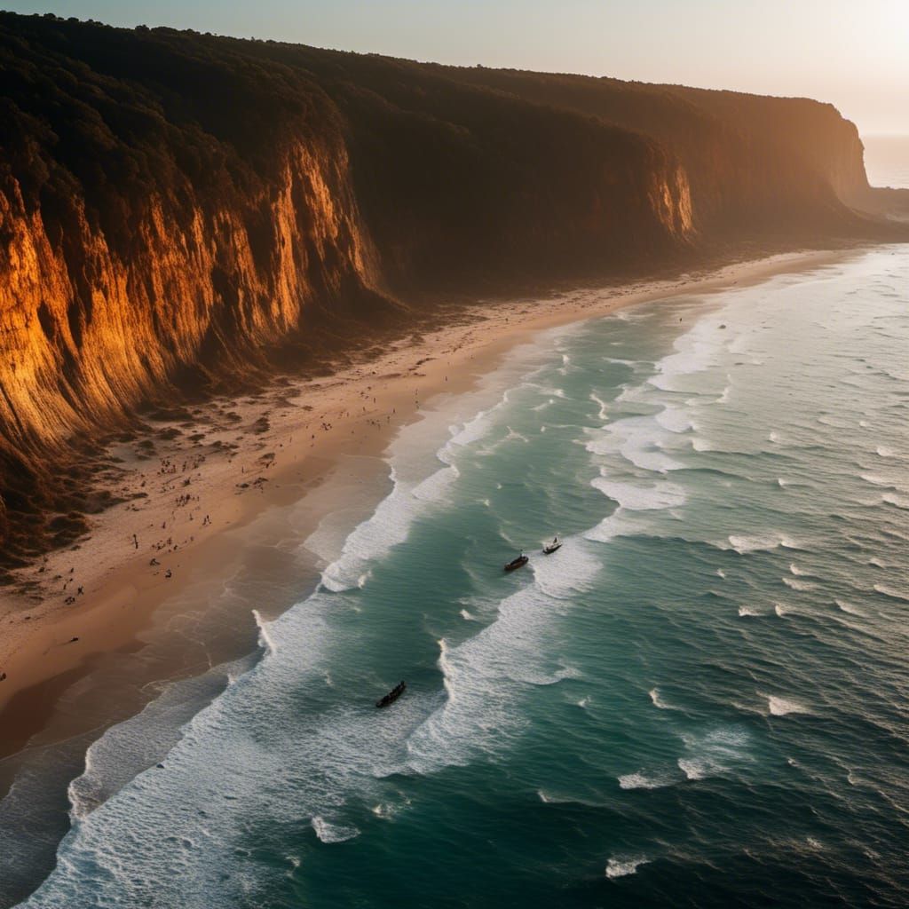 Silhouette on Rainbow Beach: A Colorful Dreamscape