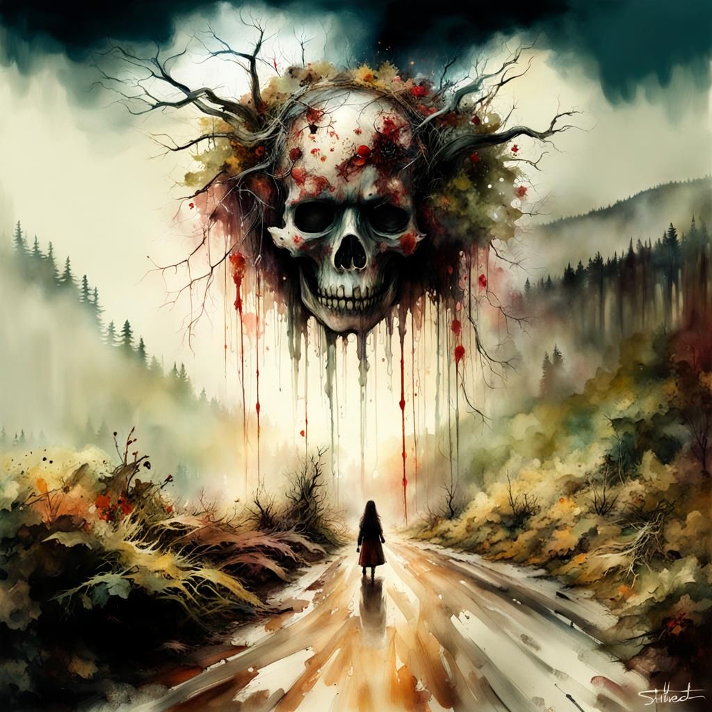 Macabre Cronenberg Monster in Japanese Art Style