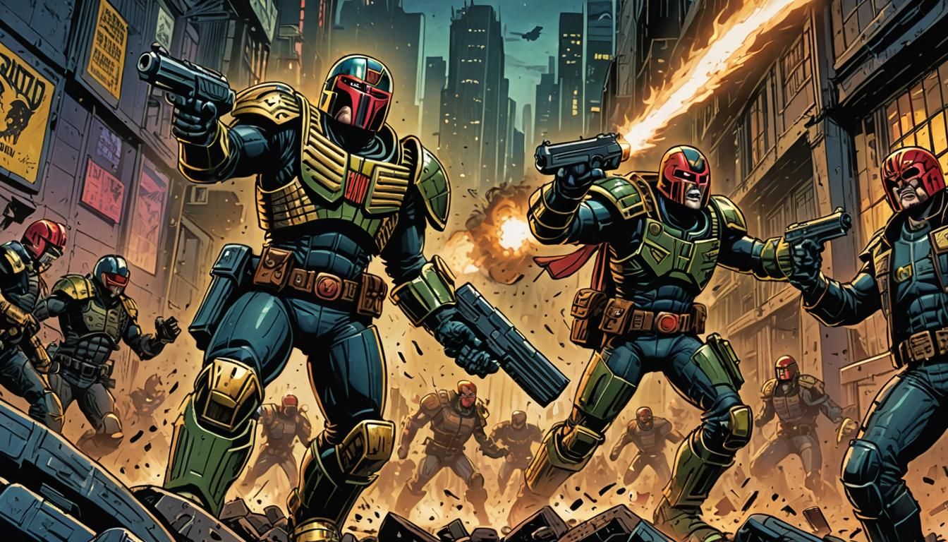 Judge Dredd Enforces Law in Mega City One