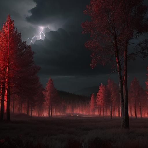 Marilyn Monroe Portrait with Lightning in Digital Art