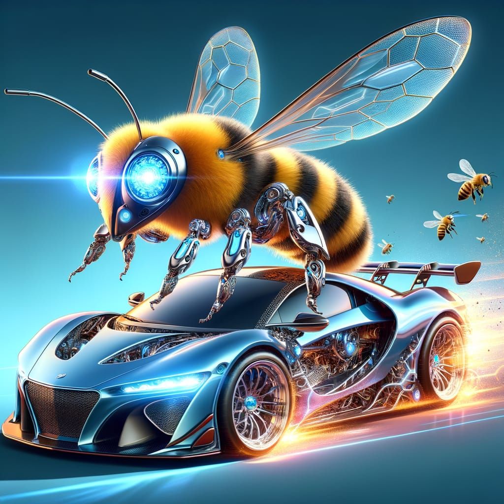 Futuristic Bee Car Hybrid