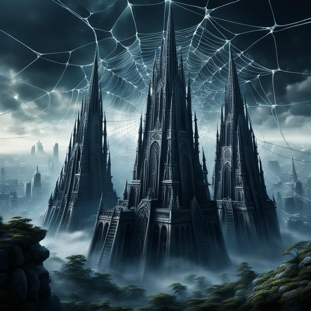 Etherium Towers United by Giant Cobwebs