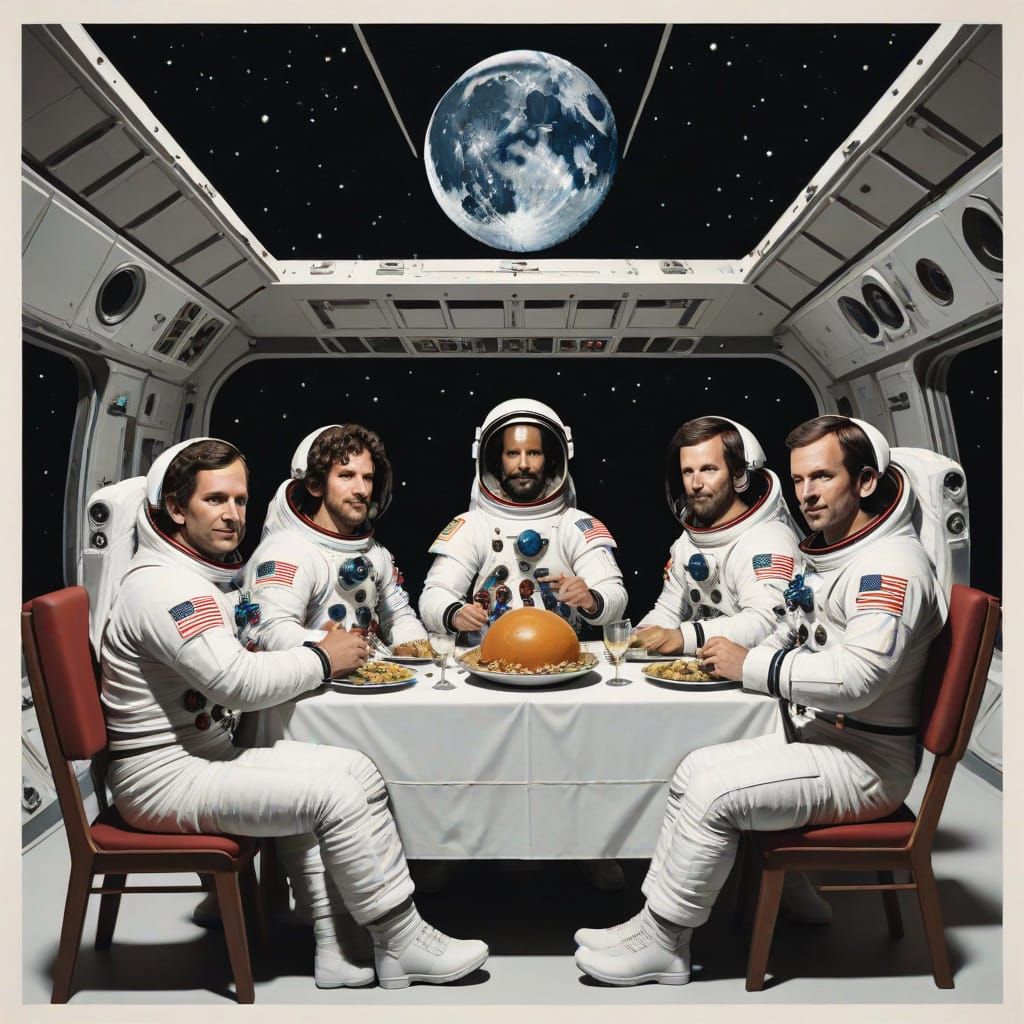 Last supper moon spacecore astronauts