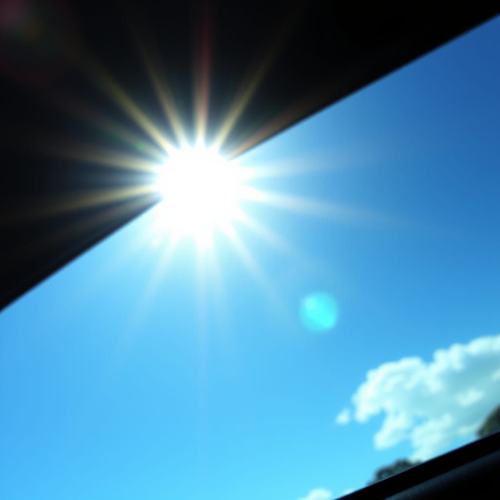 Polarized Car Window View With Enhanced Colors