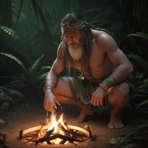 Jungle Shaman with Frog: 3D Game Cinematic