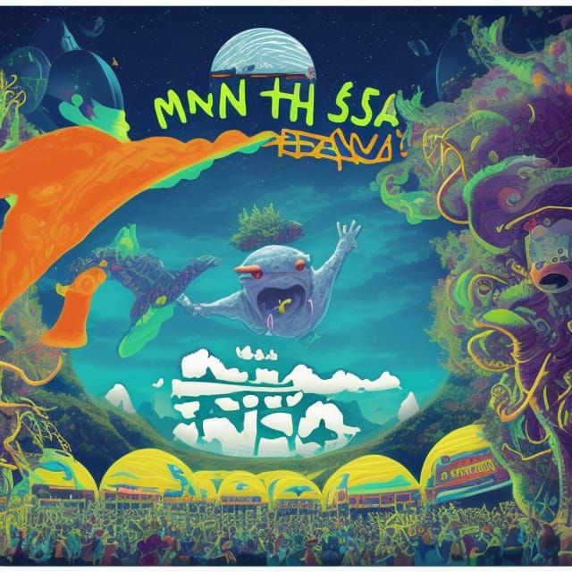 Phish Festival Concert on the Moon: Digital Art