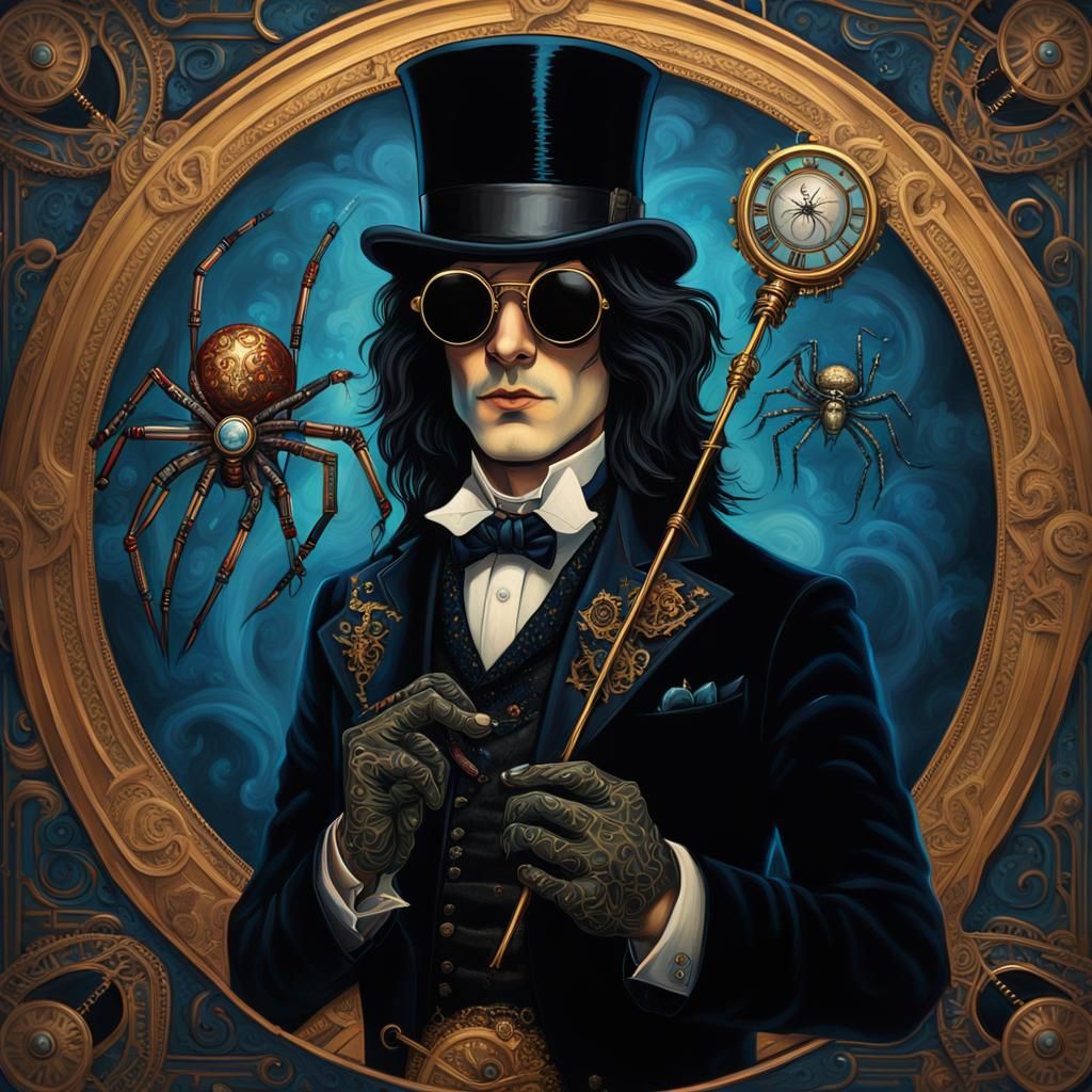 Steampunk Gentleman Portrait in Victorian Style