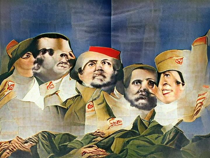 Revolutionary Leaders Propaganda Poster