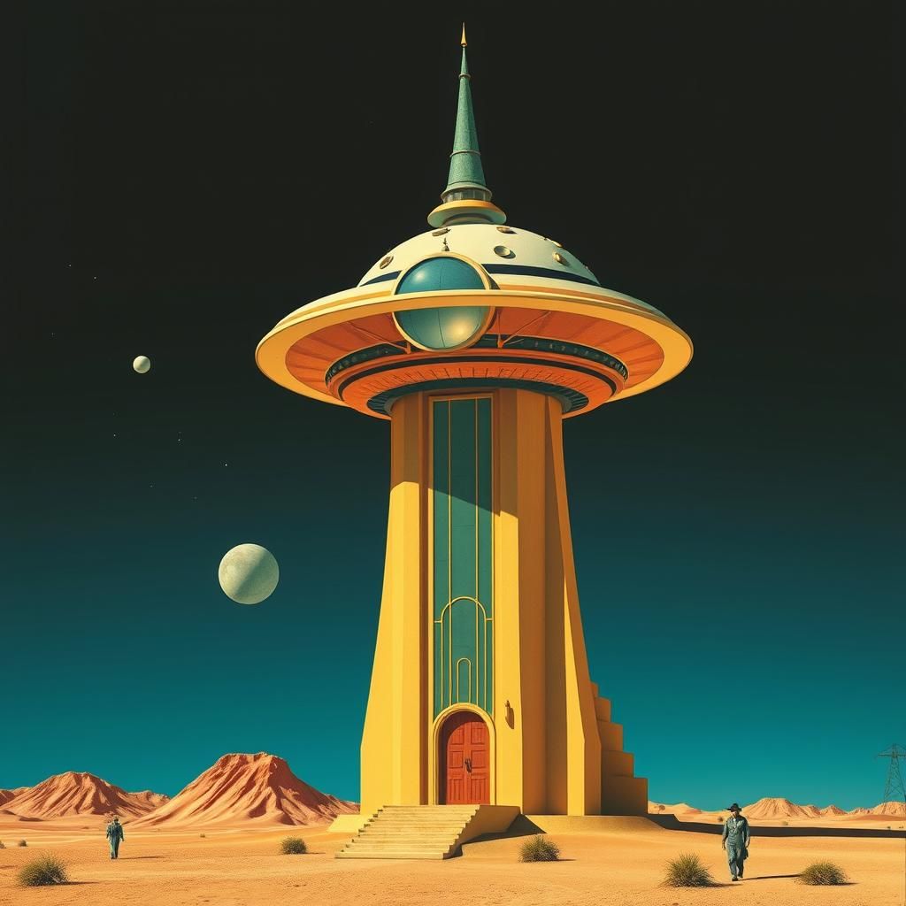 Art Deco Extraterrestrial Illustration