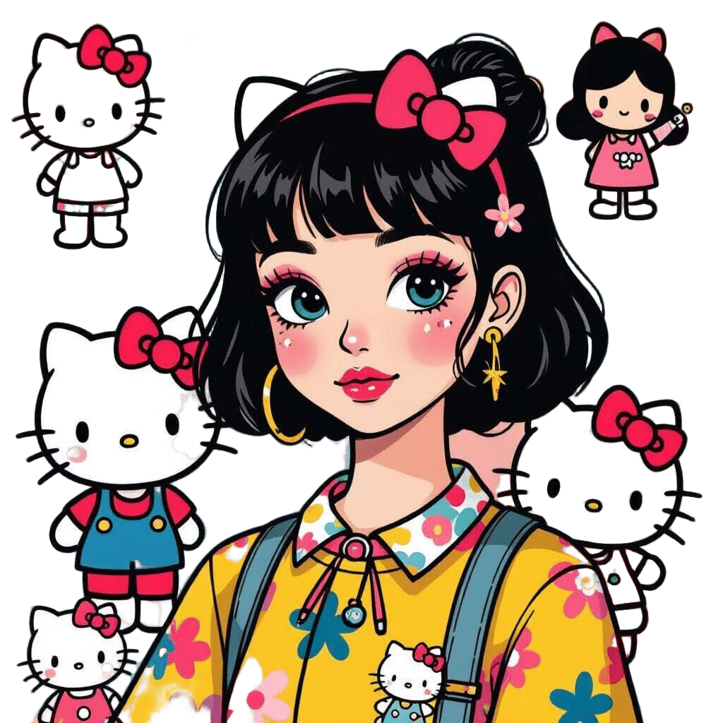 Loyal Girl with Childhood Influences, Colorful Style