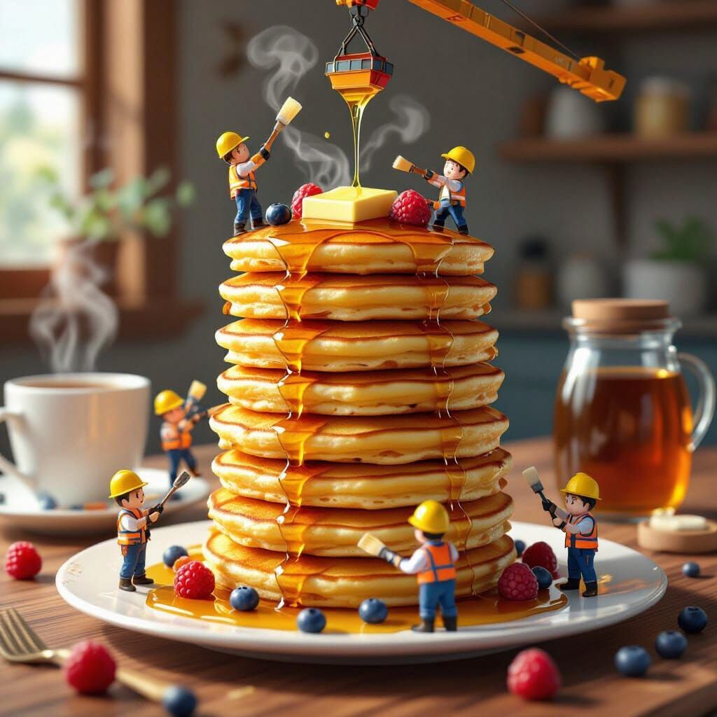 Pancake Tower Construction: 3D Anime Breakfast