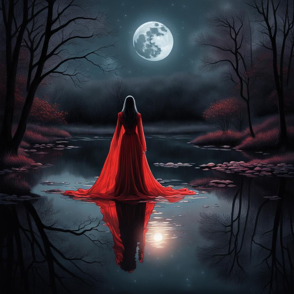 A Ghostly Vision In Red