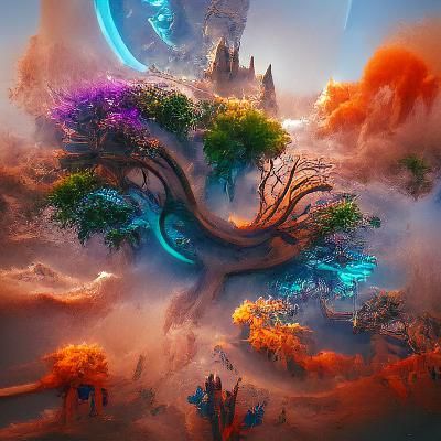 Tree of Life: Detailed Matte Painting in Deep Color