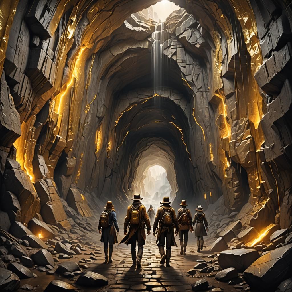 Steampunk Adventurers Discover Golden Cave City