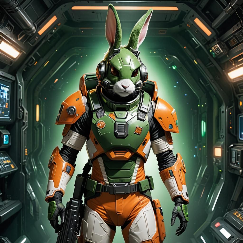Jaxxon! Star Wars' green bounty hunting bunny.