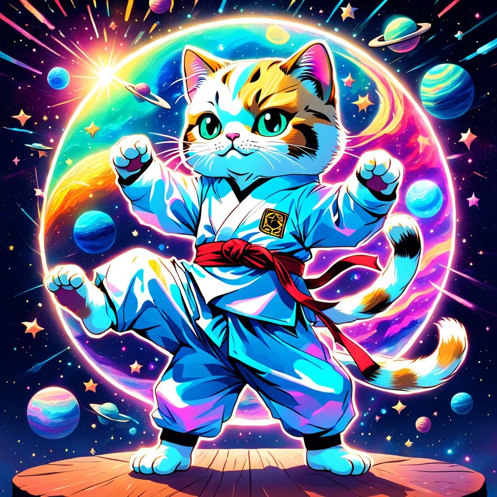 Cute Karate Cat!