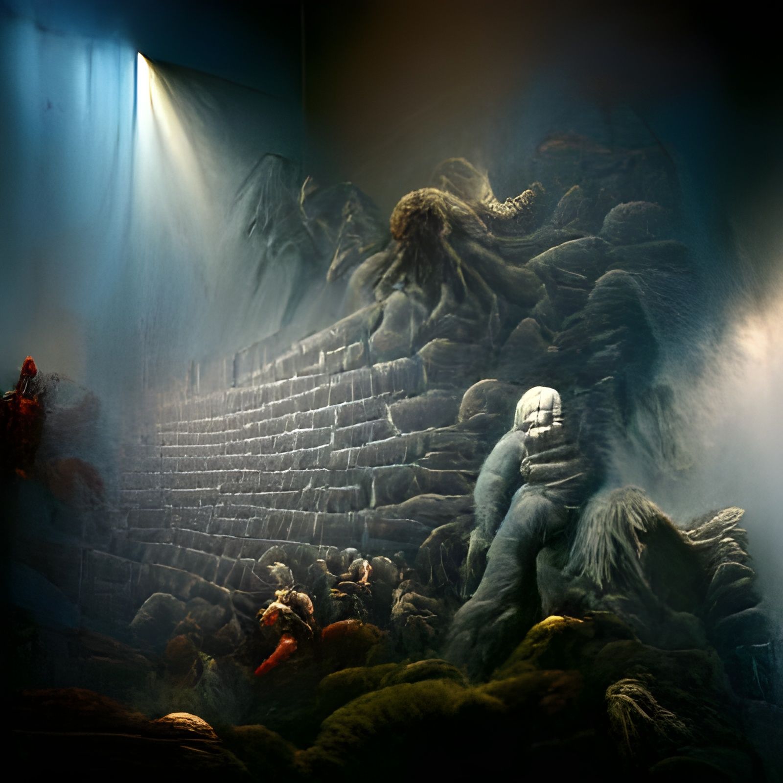 The Wall: Dark Gothic Horror Illustration