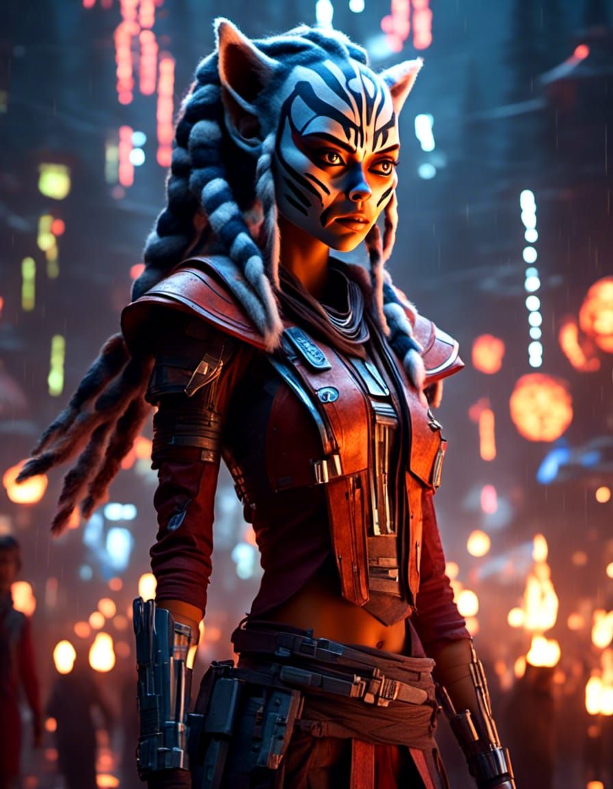 Ahsoka Tano: Dark Fantasy Anime Art