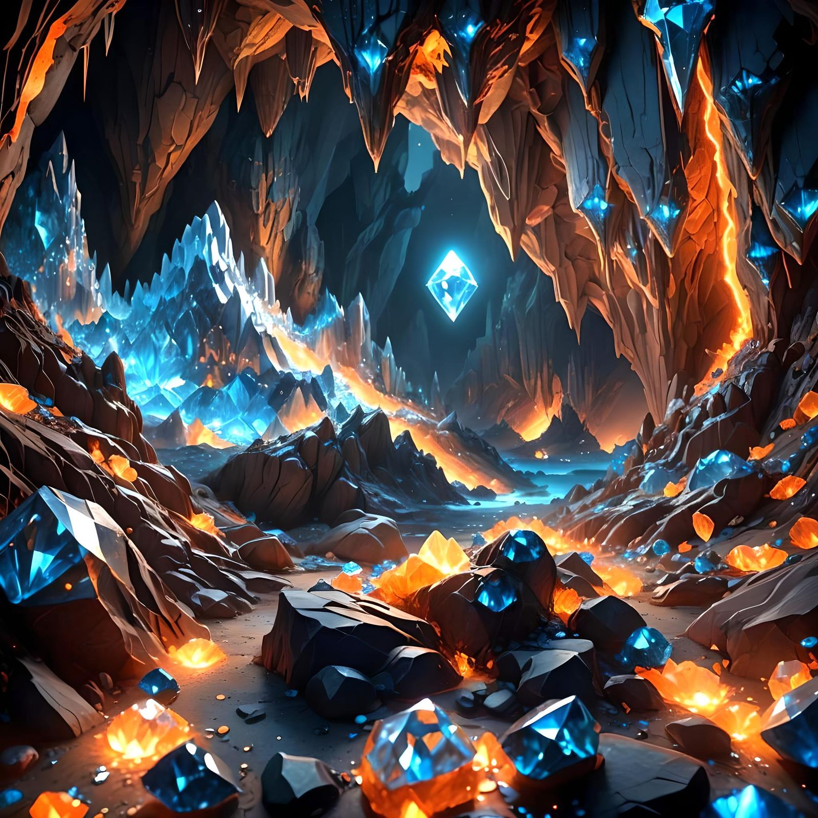 Rare Diamond Fantasy Concept Art in 8k